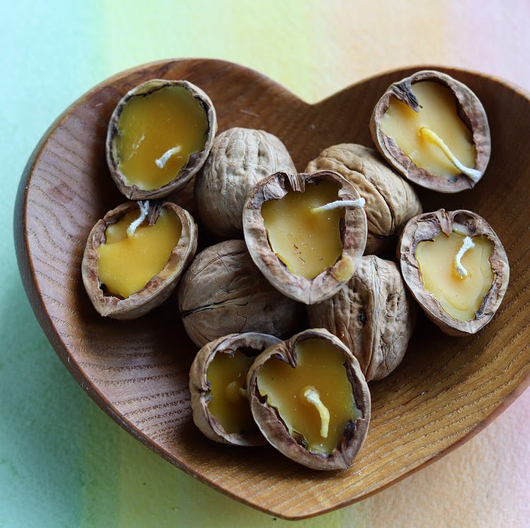 Walnut Shell Candles