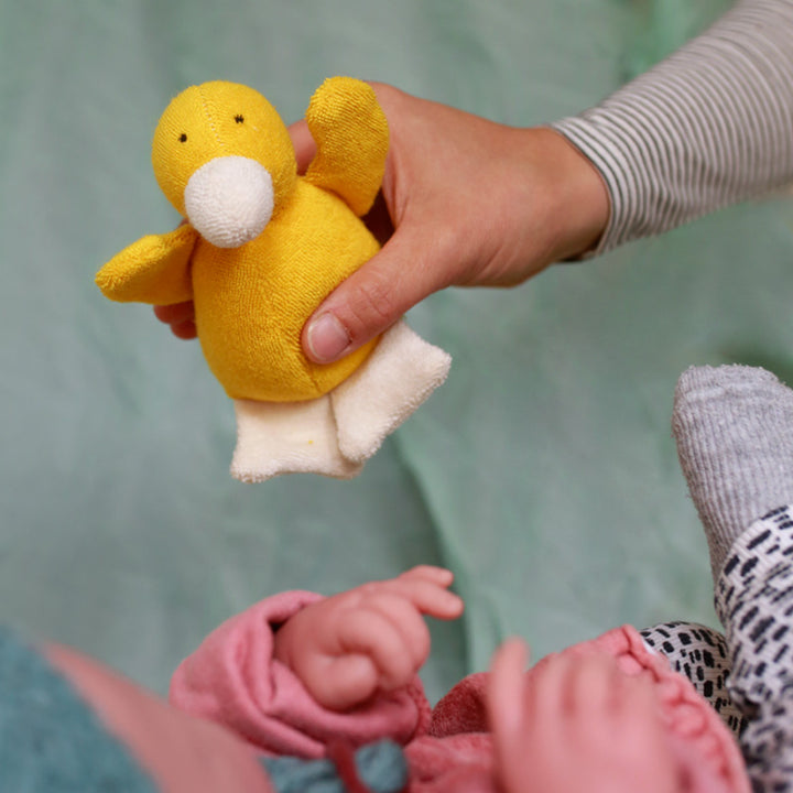 Nanchen Organic Yellow Duckling Baby Rattle