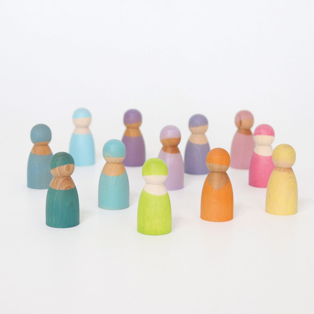 12 pastel friends, replacement peg dolls