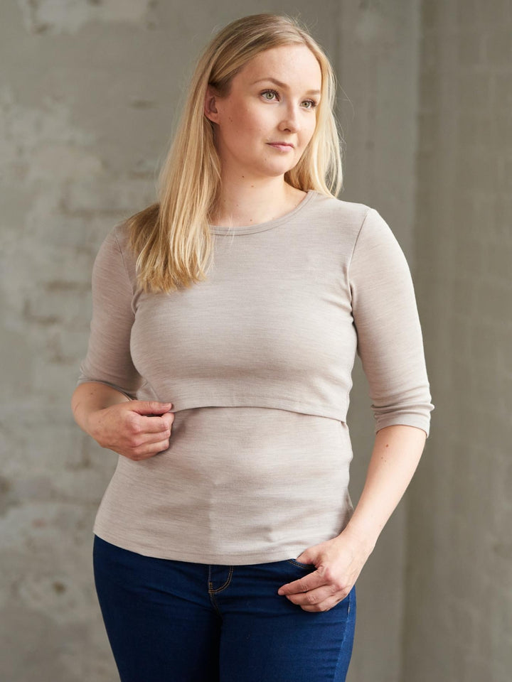 nursing top, organic merino wool (special order)