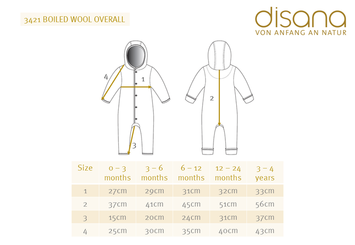 Disana boiled wool overalls