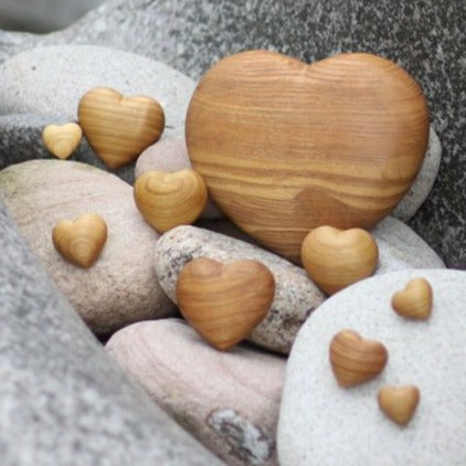 mini wooden heart