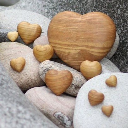 large wooden heart