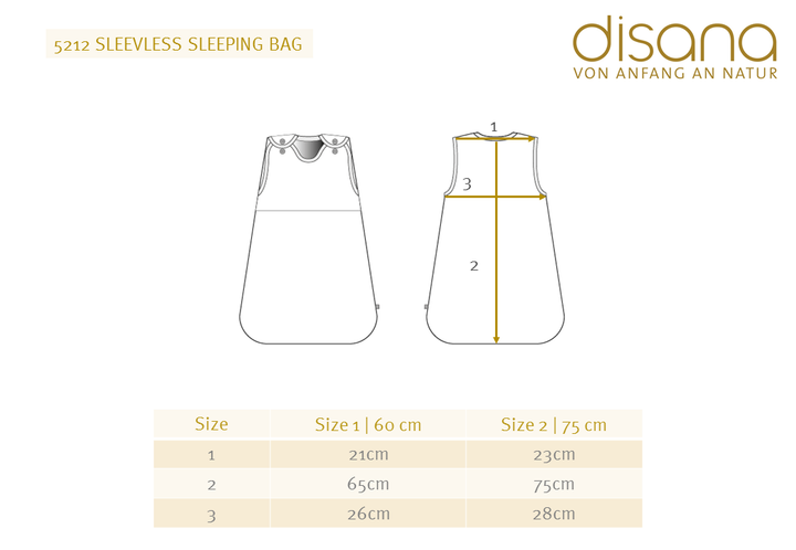 Disana organic merino knit sleeveless sleeping bag