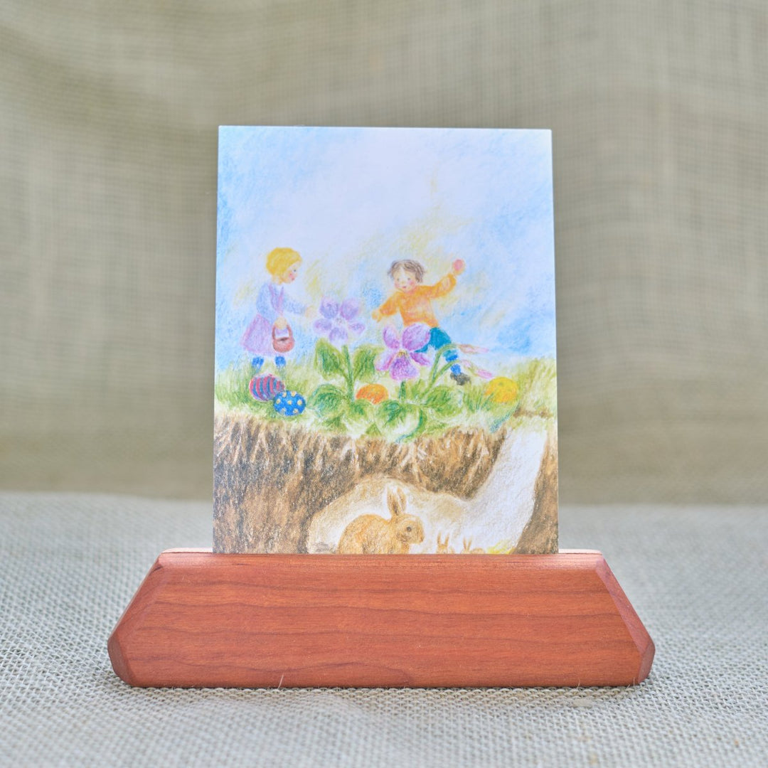 cherry wood card holder