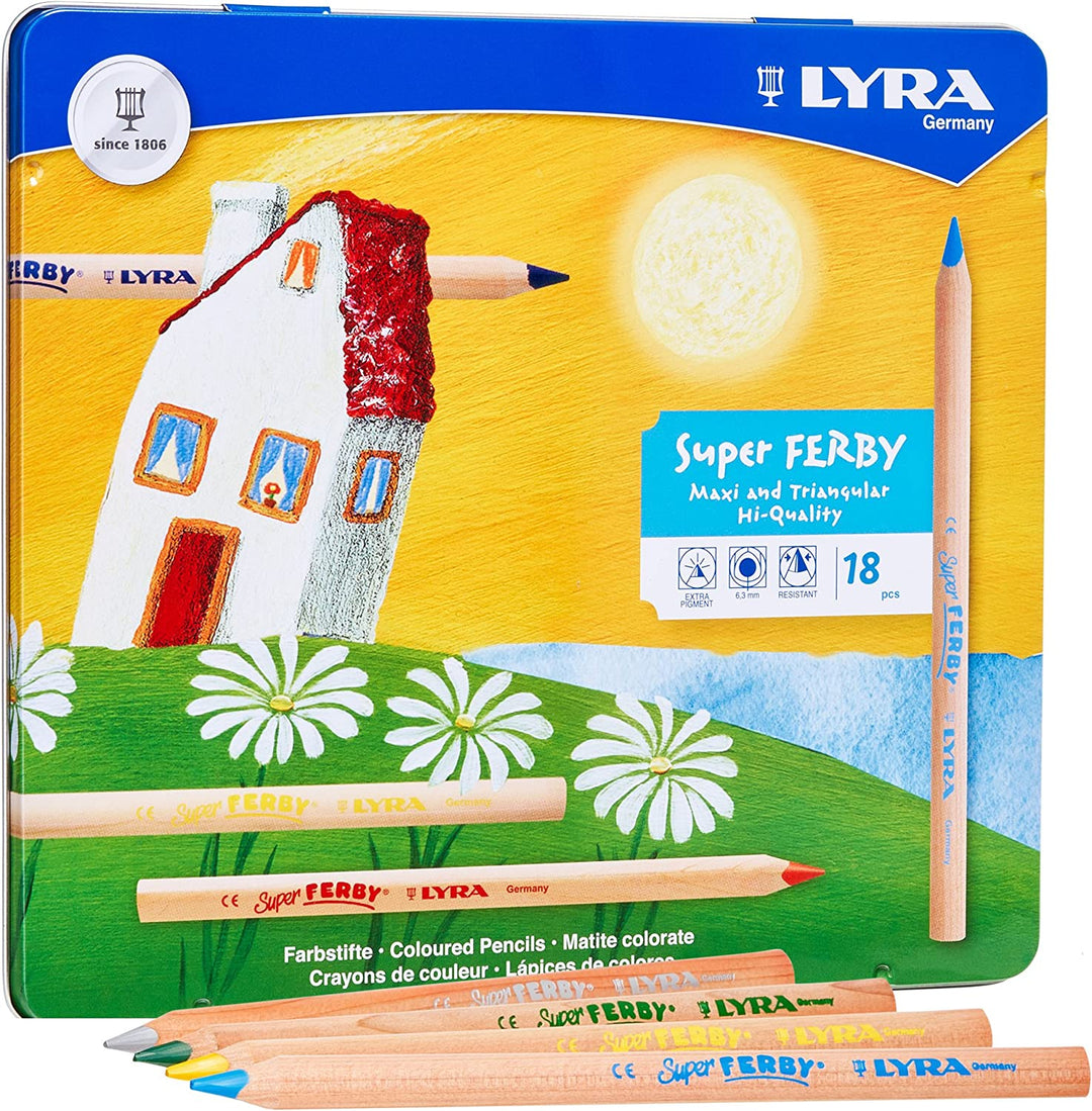 Lyra Super Ferby Waldorf Astoria Selection, 18 coloured pencils