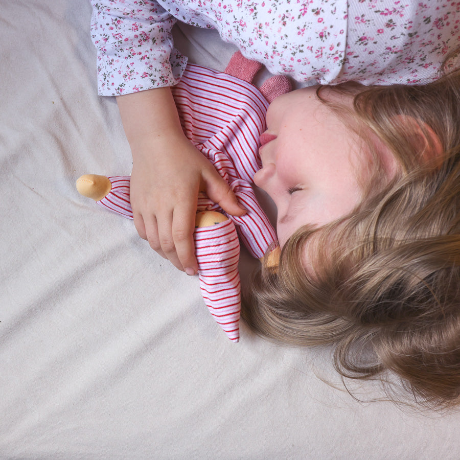 Nanchen Organic cuddly blanket doll, pink stripes