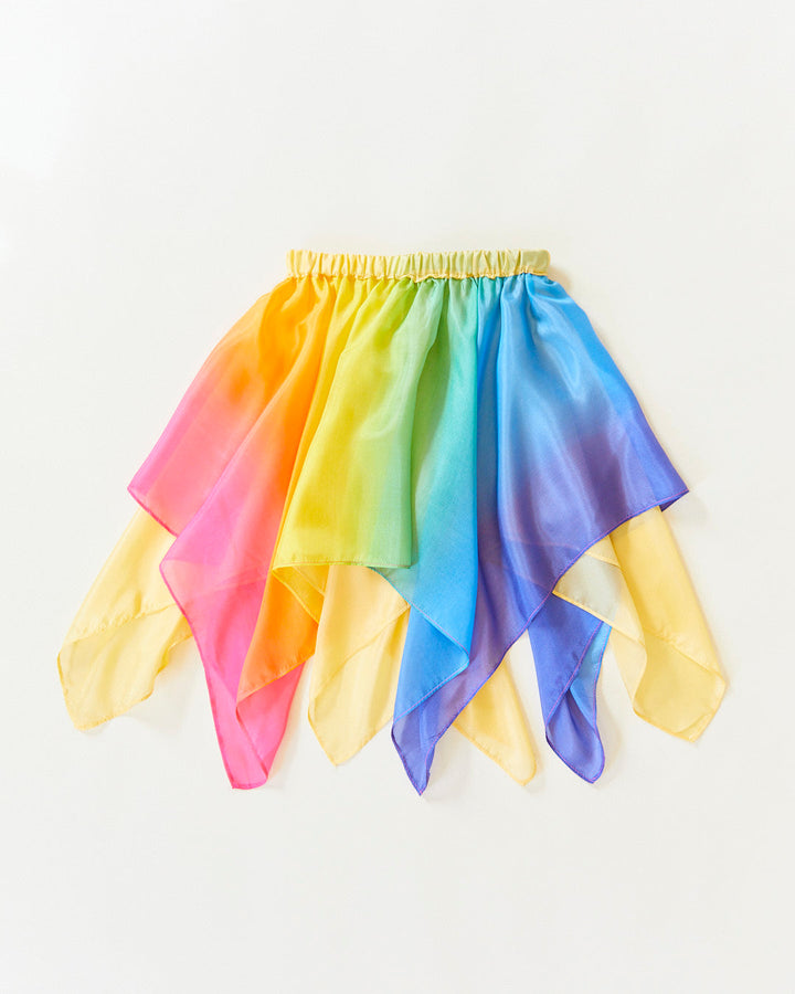 rainbow silk fairy skirt