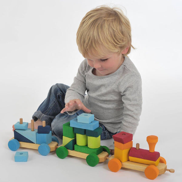 Glückskäfer 'Stacking Shapes' colourful blocks toy train