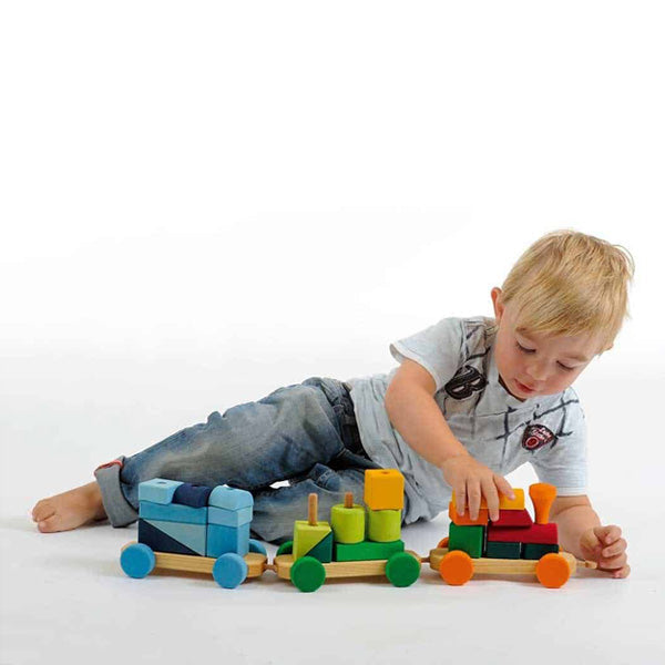 Glückskäfer 'Stacking Shapes' colourful blocks toy train