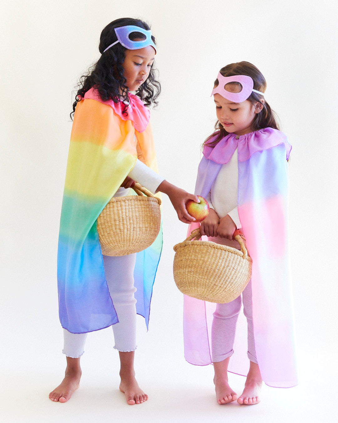 silk rainbow cape