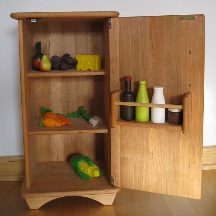 wooden play fridge