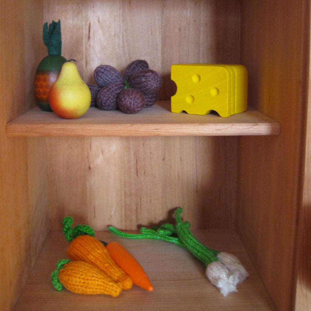 wooden play fridge