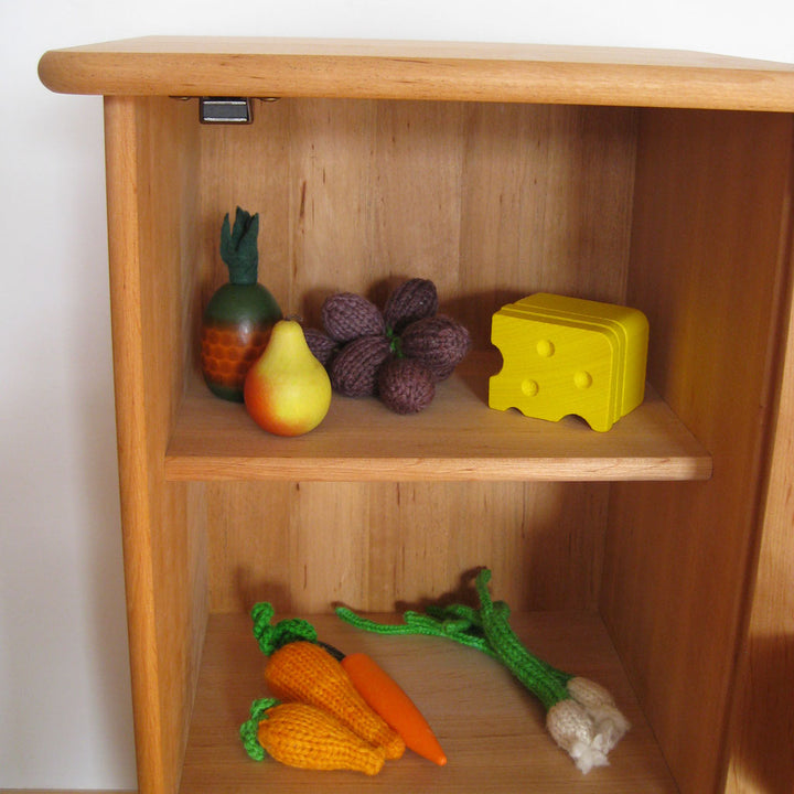 wooden play fridge