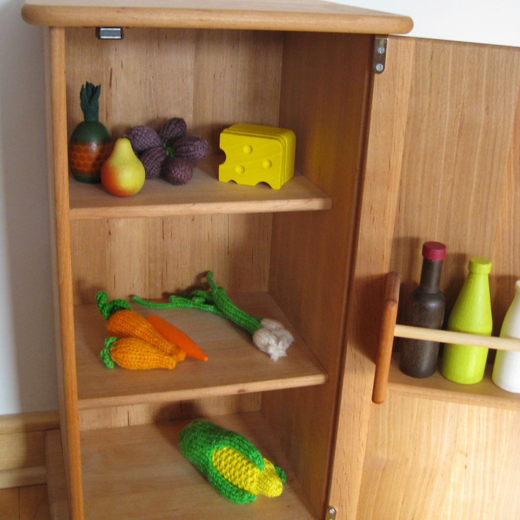 wooden play fridge