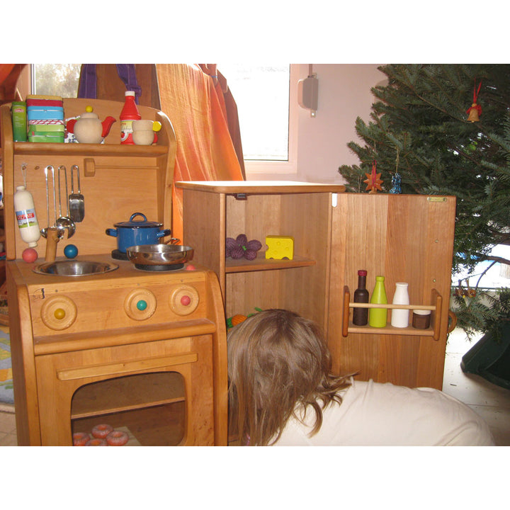 wooden play fridge