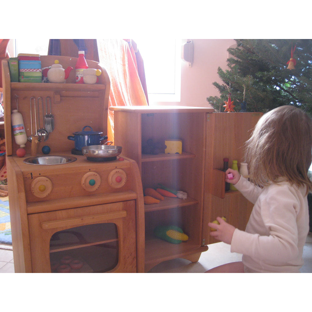 wooden play fridge