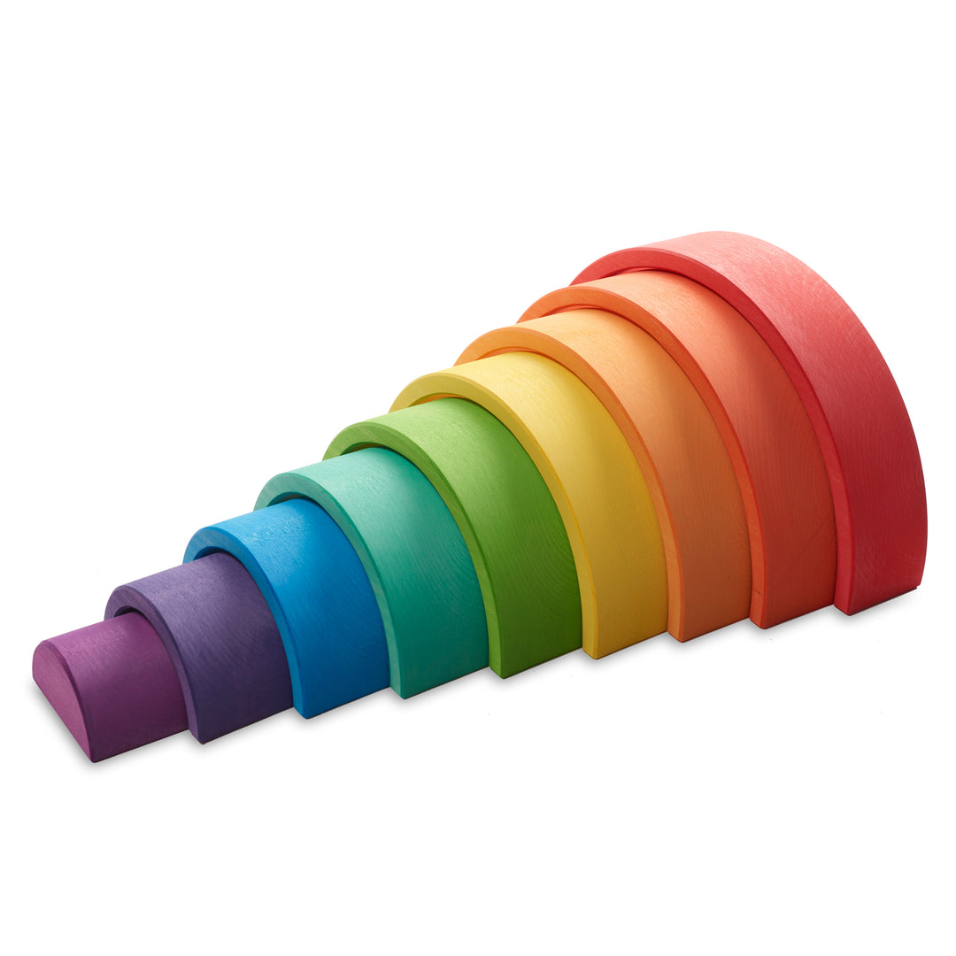 Ocamora 9 piece rainbow stacker, red outer