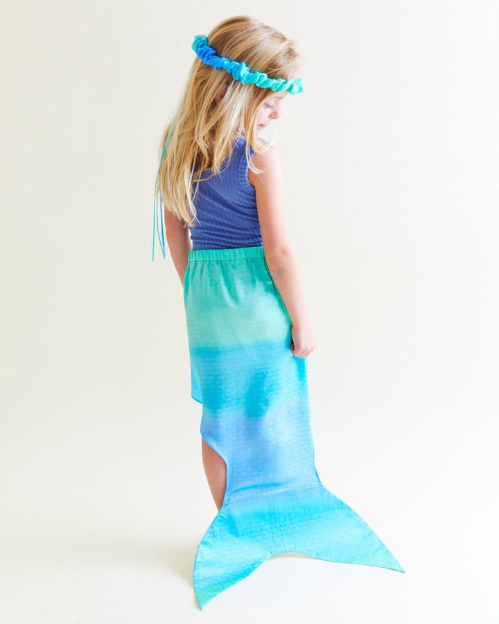 silk blue merfolk tail