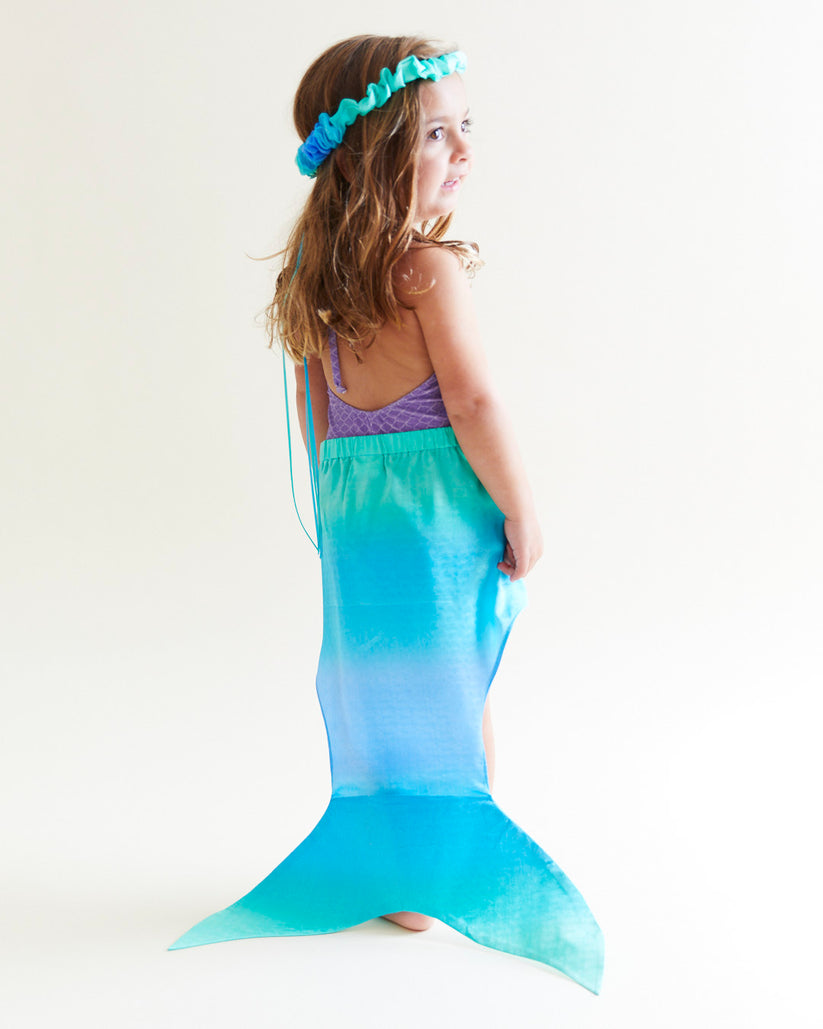 silk blue merfolk tail