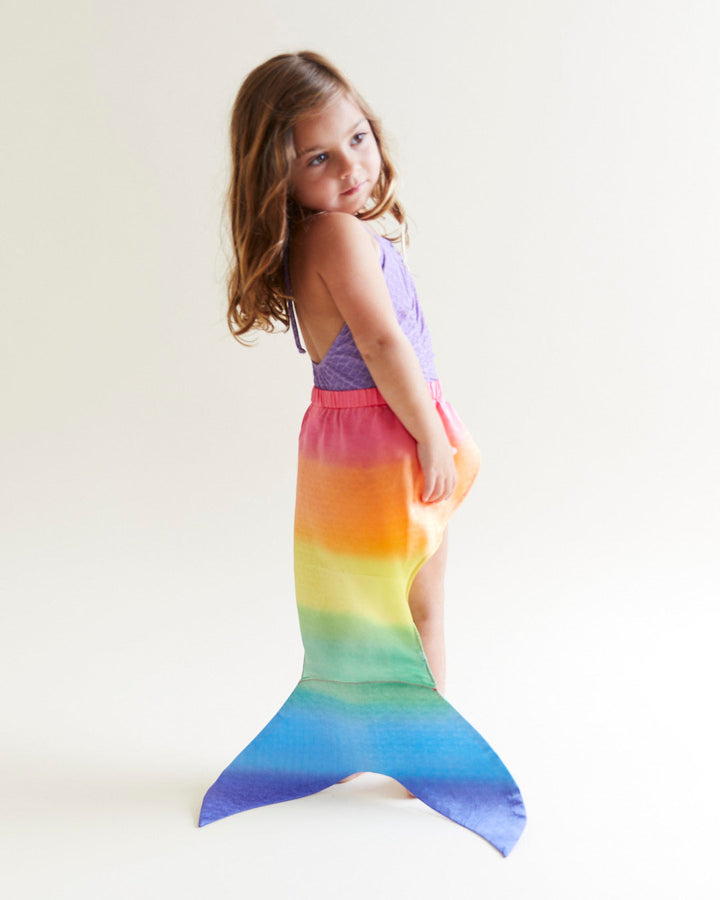 silk rainbow merfolk tail