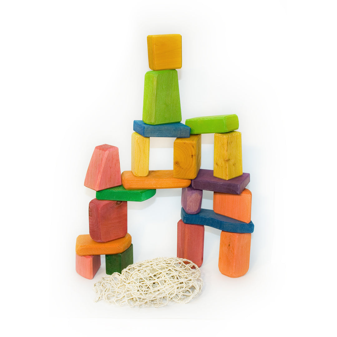 Waldorf colourful blocks, 20 pc