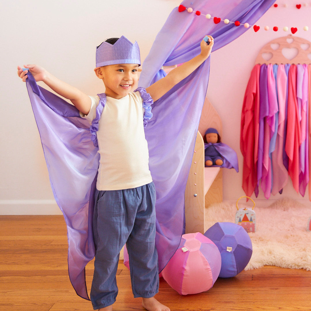 butterfly purple silk crown