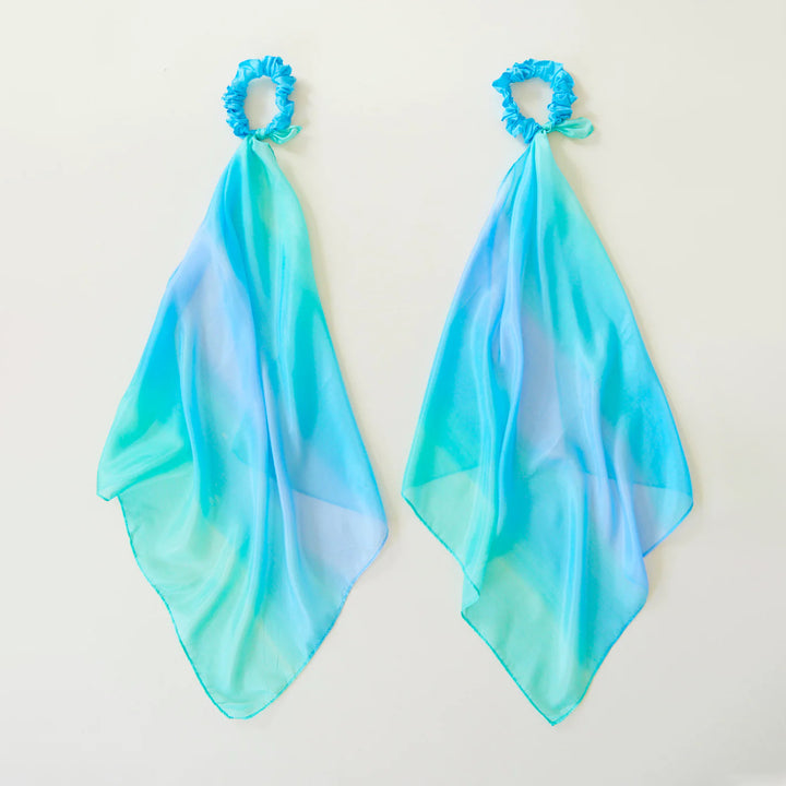 Sarah's Silks sea blue wrist streamers