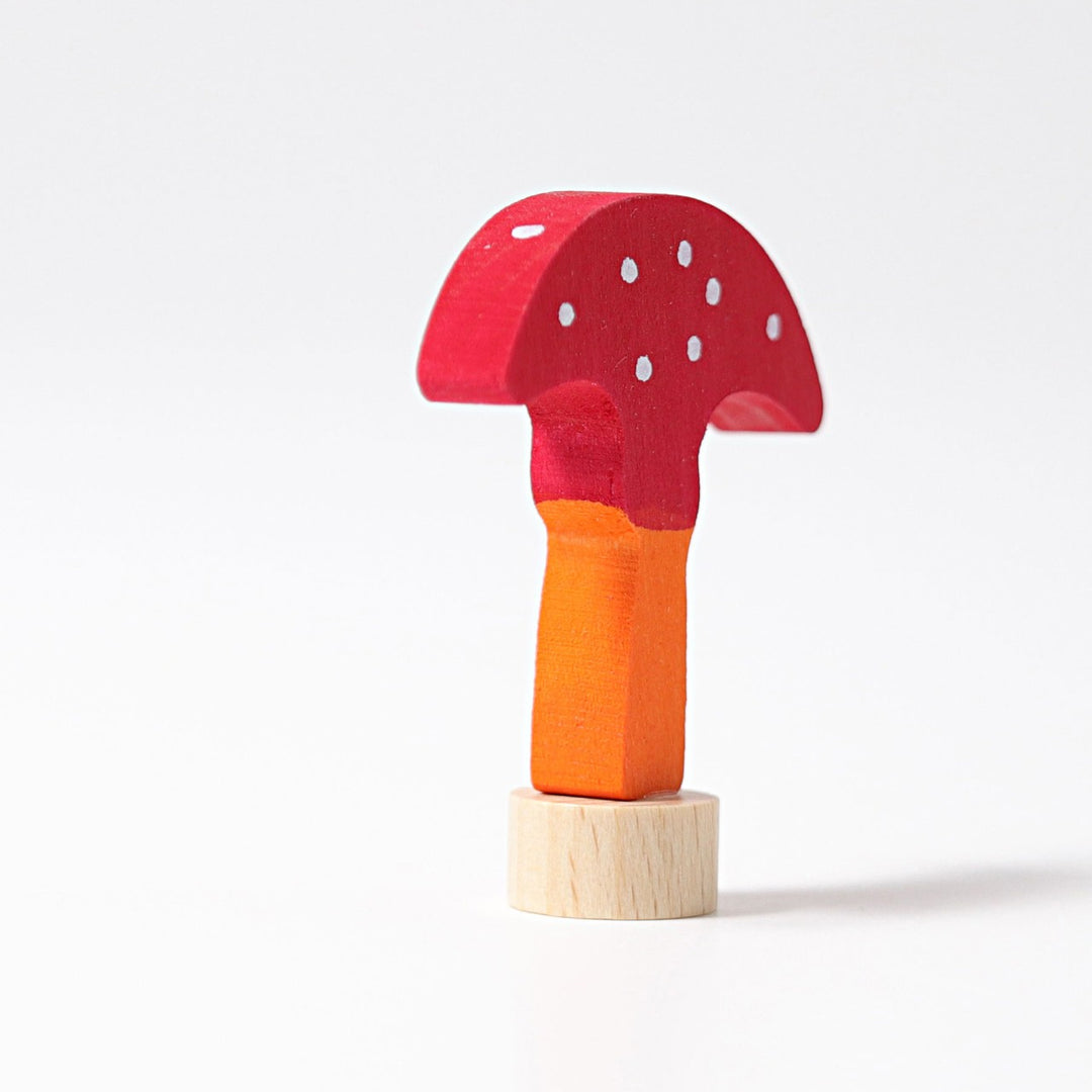 toadstool ornament for birthday ring