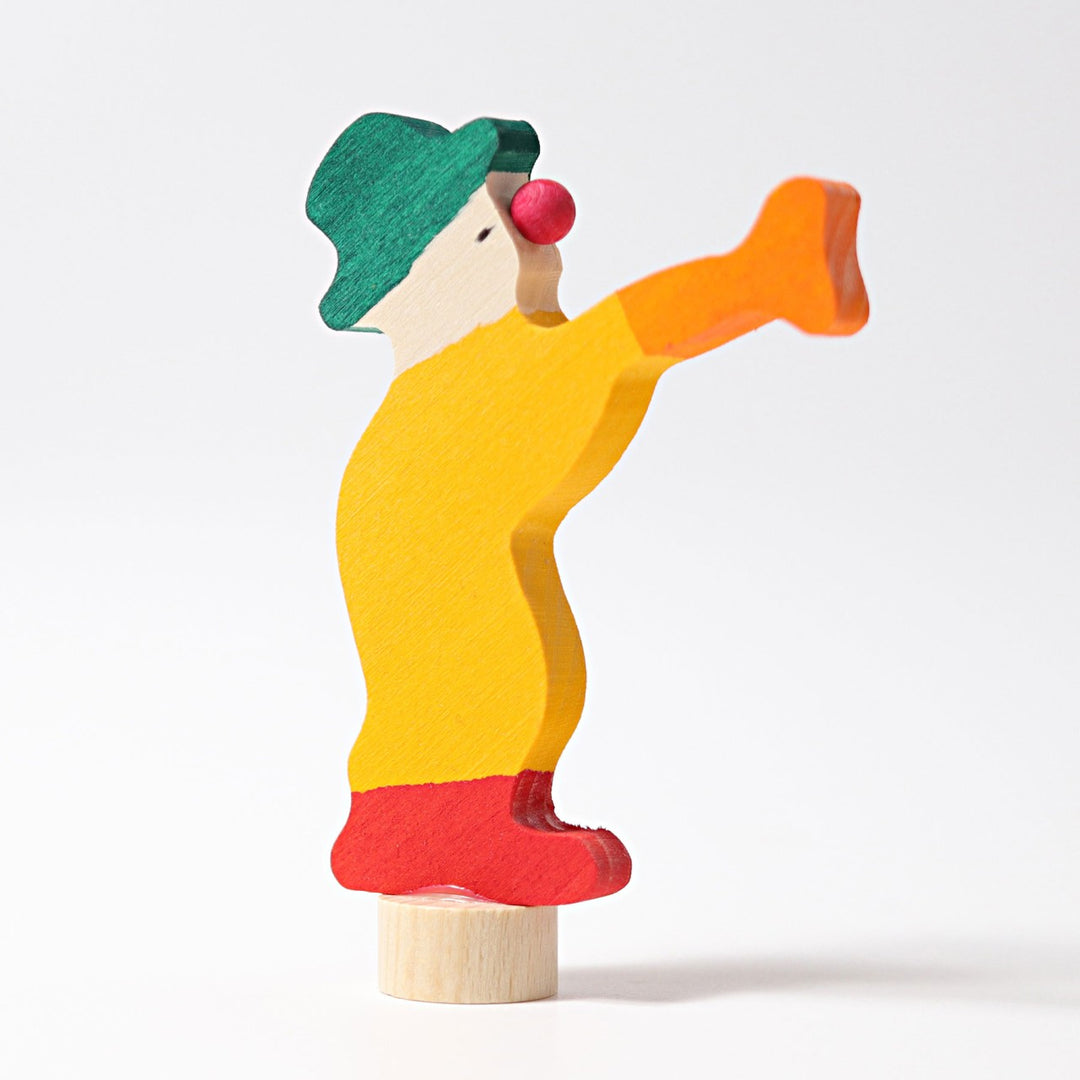 yellow trumpeting clown ornament for birthday ring