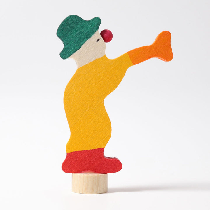 yellow trumpeting clown ornament for birthday ring