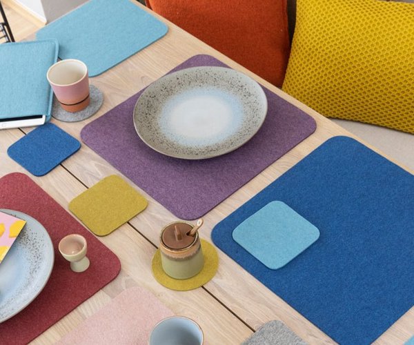 Disana wool felt coasters