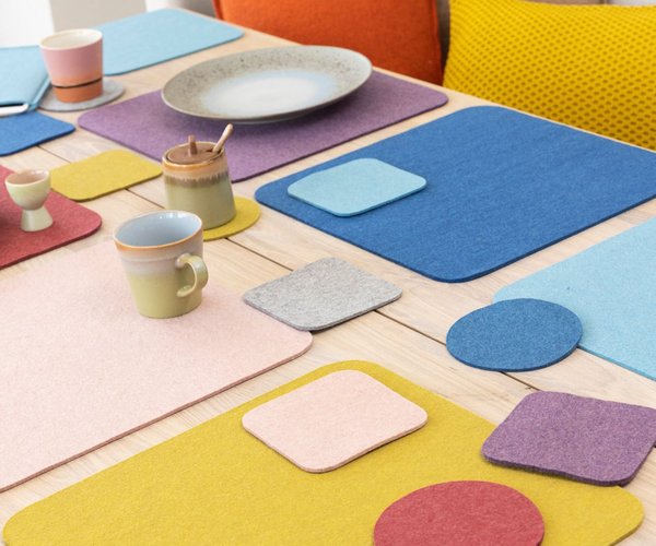 Disana wool felt coasters