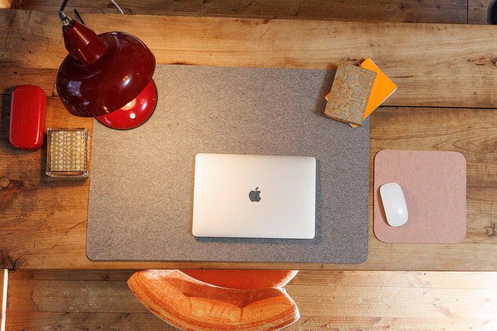 Disana wool felt desk pad, rosé