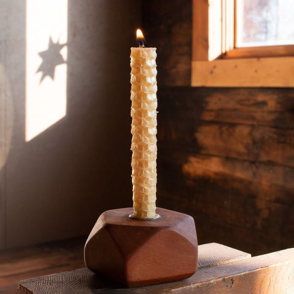 walnut candle holder