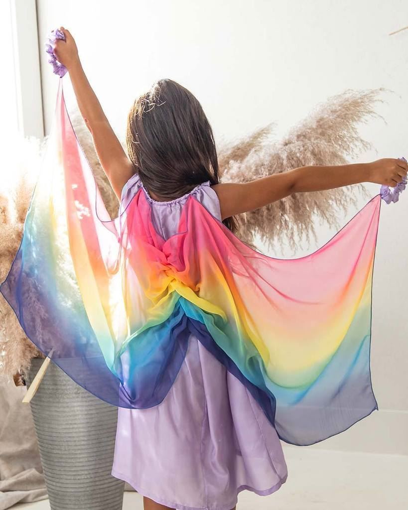 silk fairy dress with wings