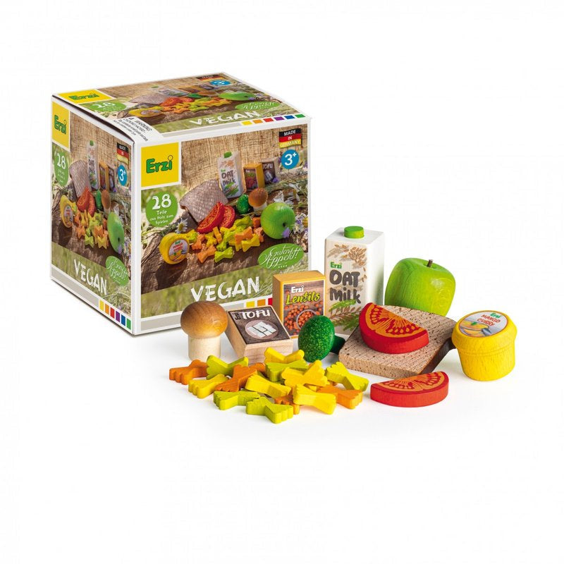 Vegan food wooden toys assortment made in Germany by Erzi