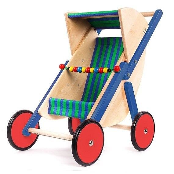 Bajo dolly stroller, blue stripes.