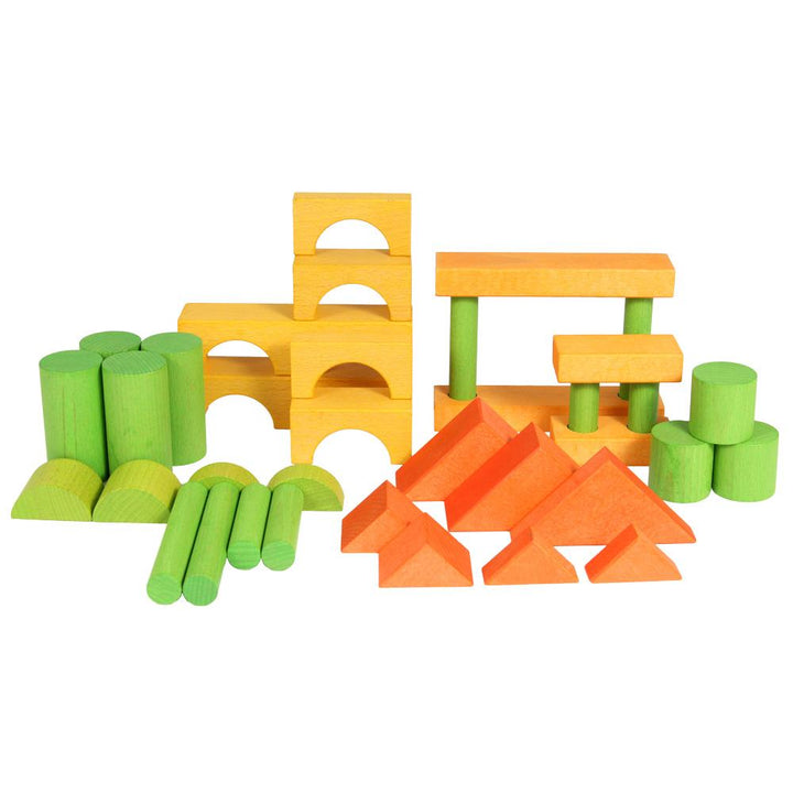 coloured building blocks