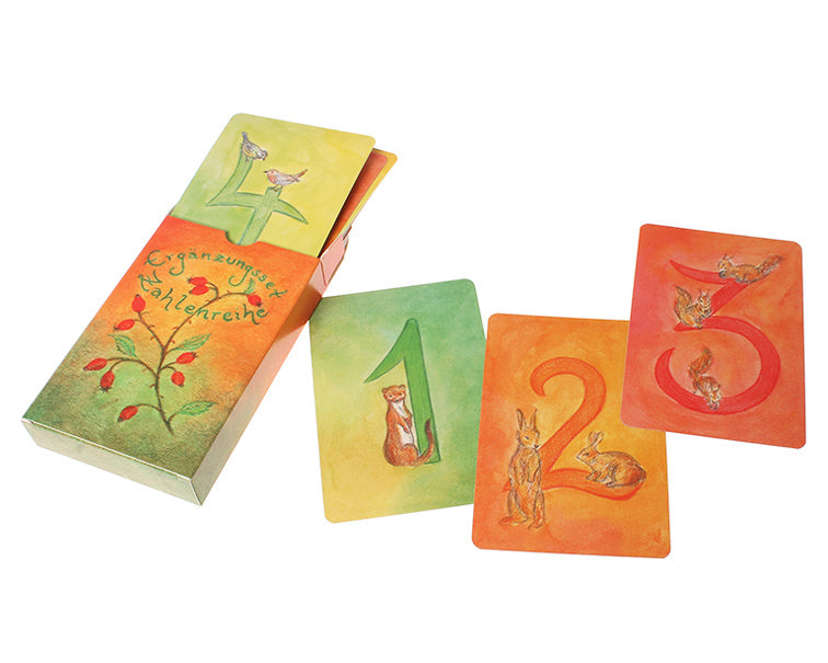 watercolour number cards, supplementary kit