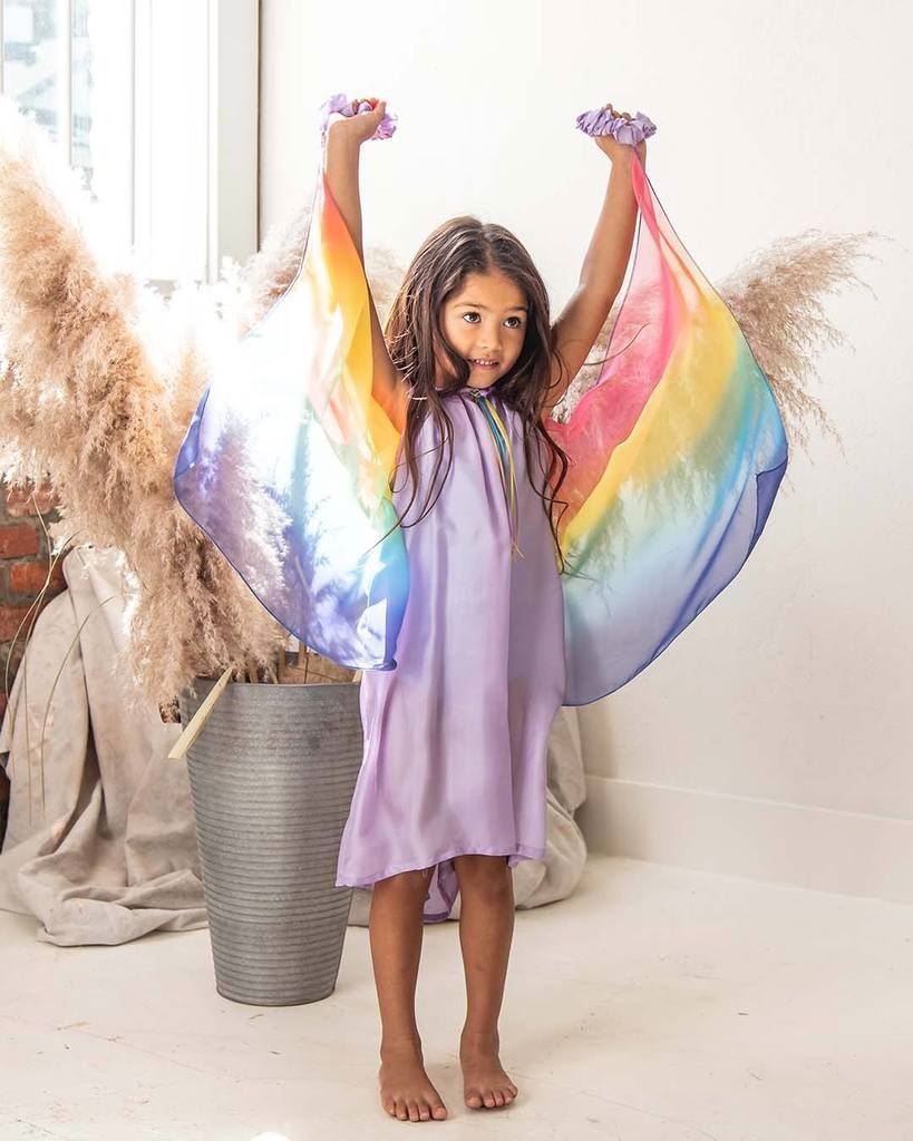 silk fairy dress with wings