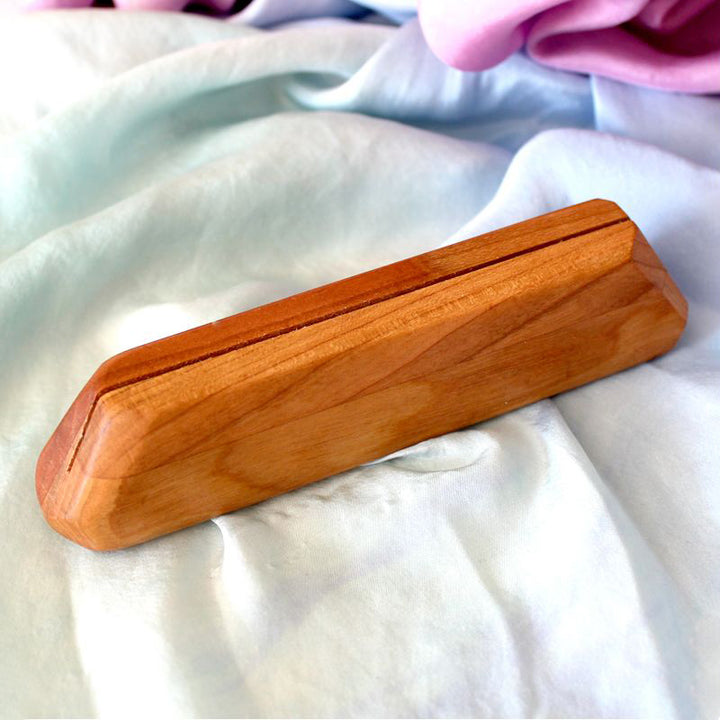 cherry wood card holder