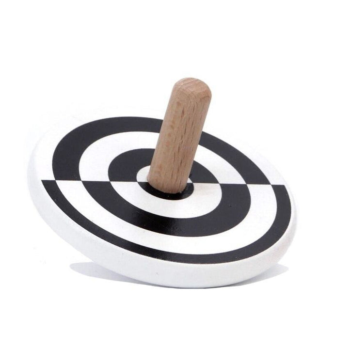 Semi-circles b&w spinning top