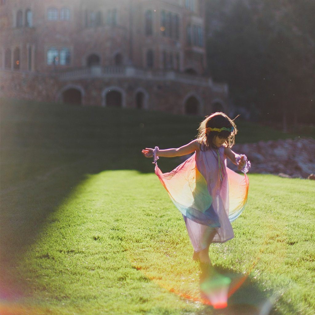 silk fairy dress with wings