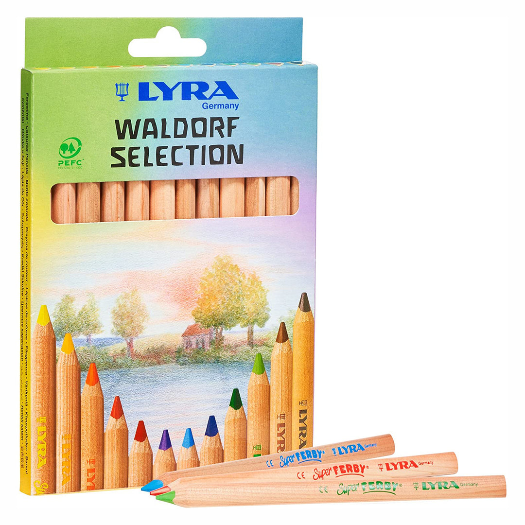 Lyra Super Ferby Waldorf Selection, 12 coloured pencils