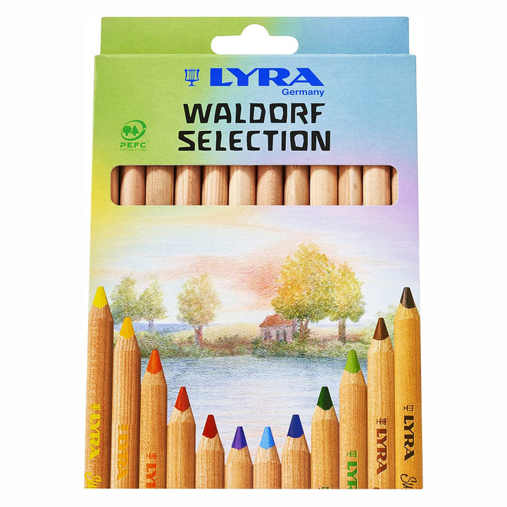 Lyra Super Ferby Waldorf Selection, 12 coloured pencils