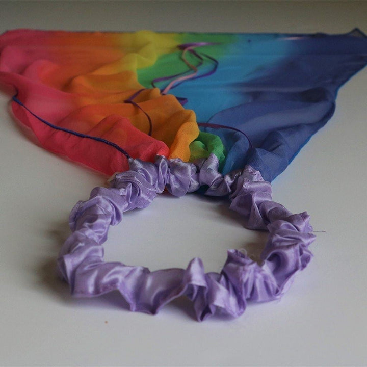 silk rainbow veil