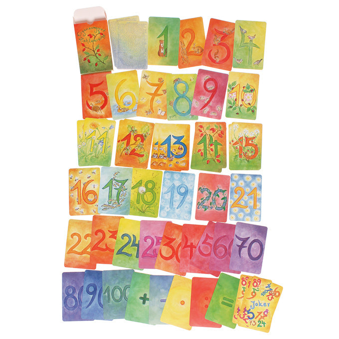 watercolour number cards, supplementary kit