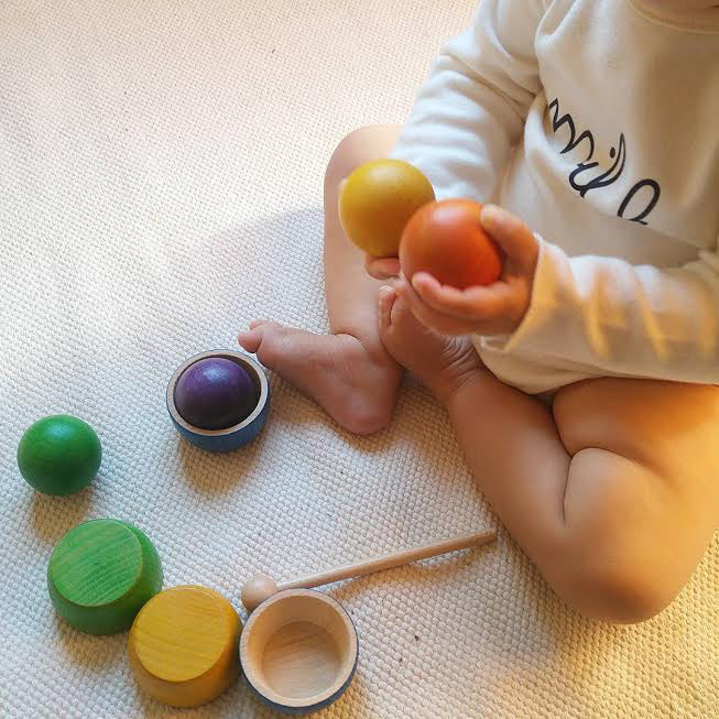 Grapat Wood Coloured Bowls & Balls