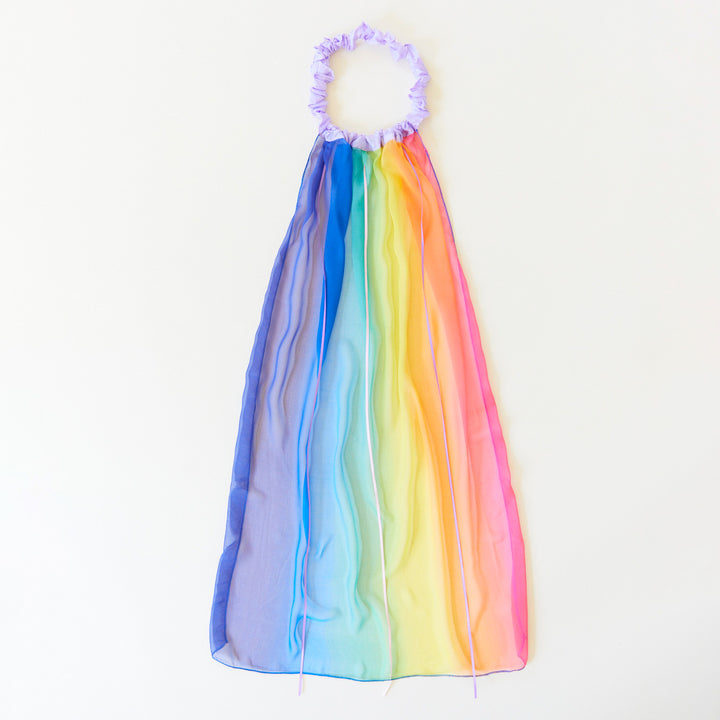 silk rainbow veil